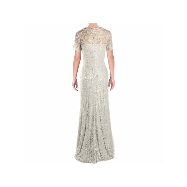 tadashi shoji silver gown