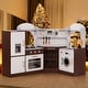 preview thumbnail 3 of 7, Toddler Kitchen Playset with Ice Maker Microwave Oven Sink and Washing Machine for Kids - 16.5" x 11.5" x 37"
