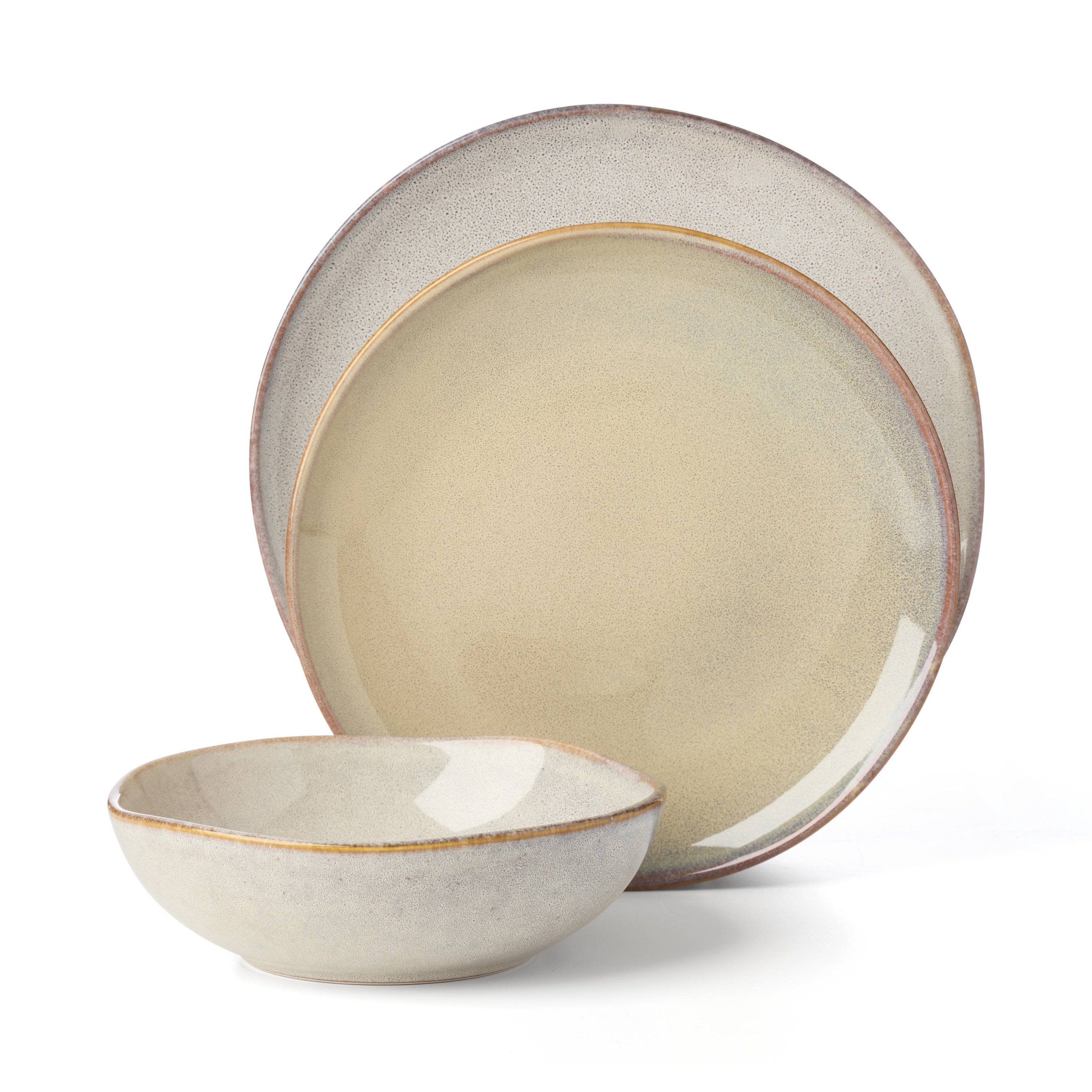 Oneida Organic Shades 12-Piece Dinnerware Set, Service For 4