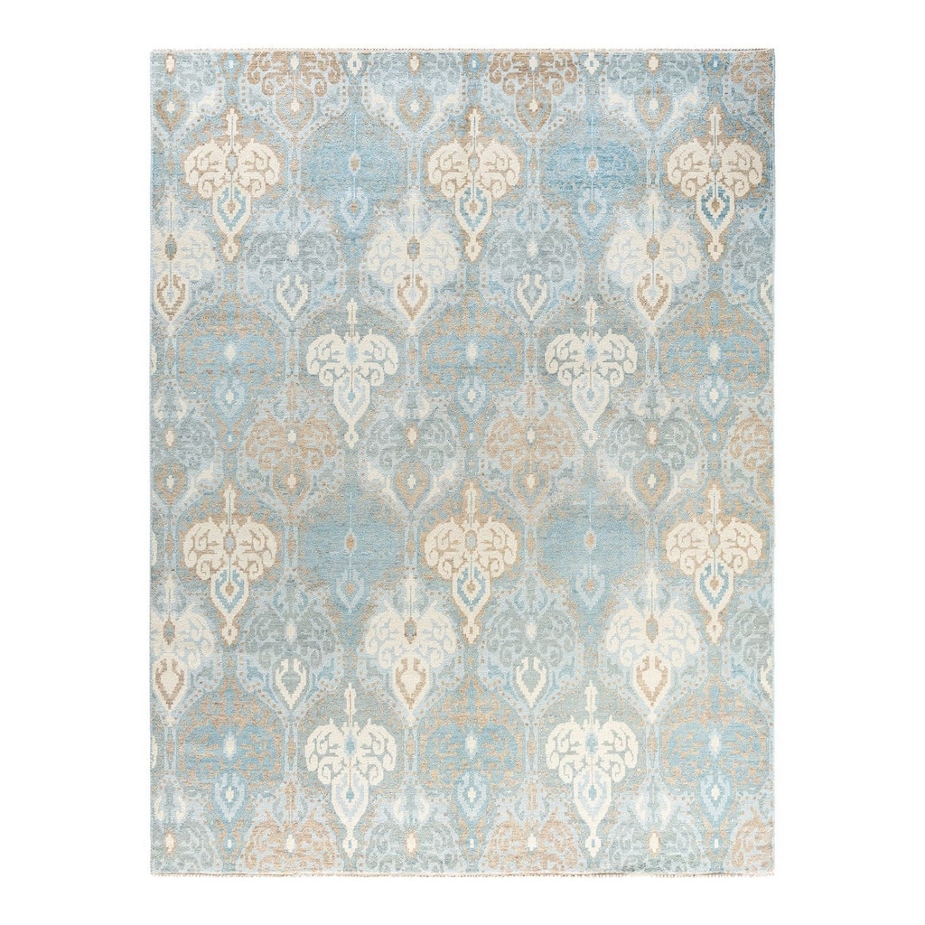 Modern One-of-a-Kind Handmade Area Rug - Gray, 8' 1" x 10' 4" - 8' 1" x 10' 4"
