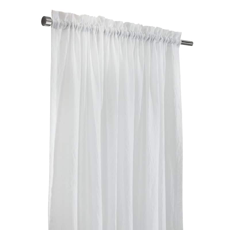 Crushed Sheer Rod Pocket Curtain Panel - 52" x 84"