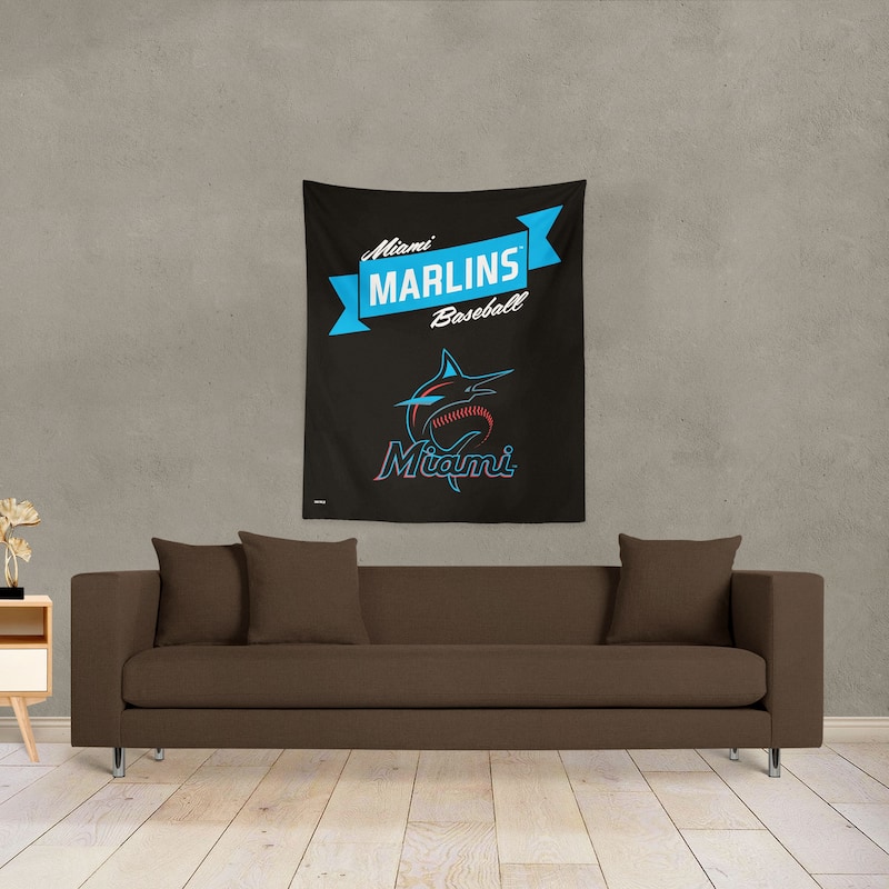 MLB Premium Marlins Printed Wall Hanging - 34"x40"