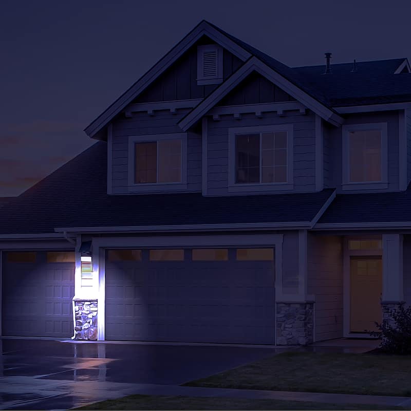 Pacific Accents Motion Activated Solar Flood Light 100 LED - Black