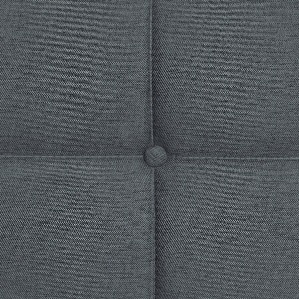Dark Grey Queen Size Upholstered Platform Bed with Linen