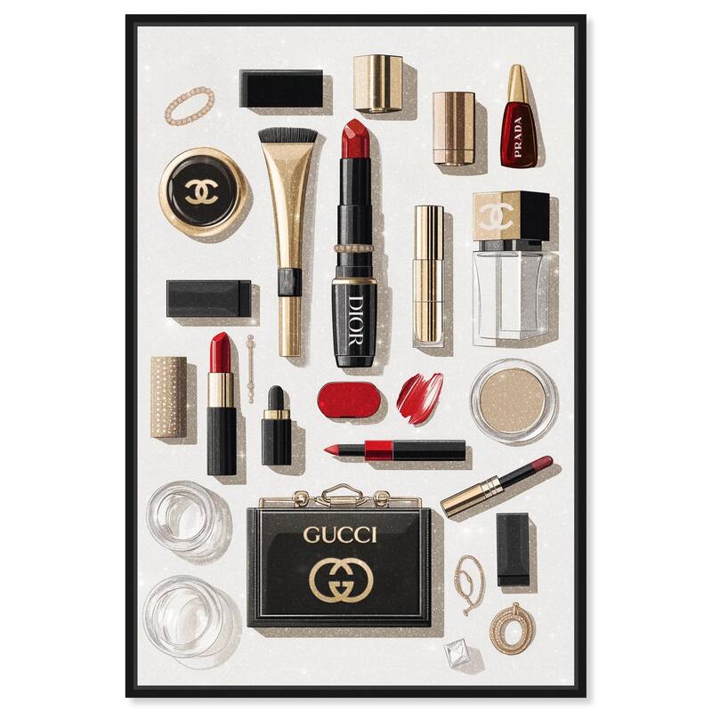 Luxury Makeup Collection II Canvas by Art Remedy - Black - 16" x 24"