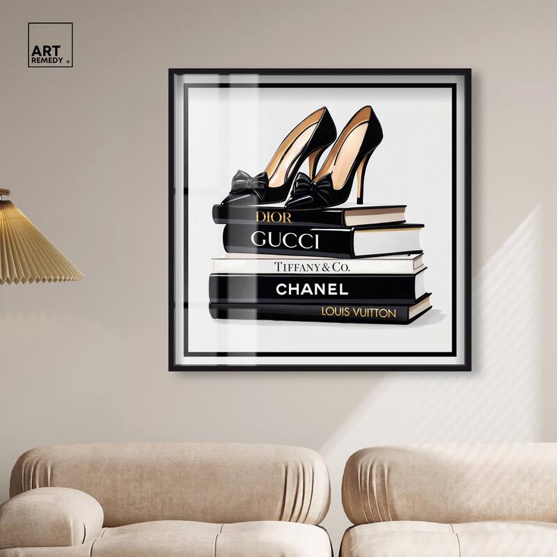 Ink Books and Heels Shadowbox by Art Remedy