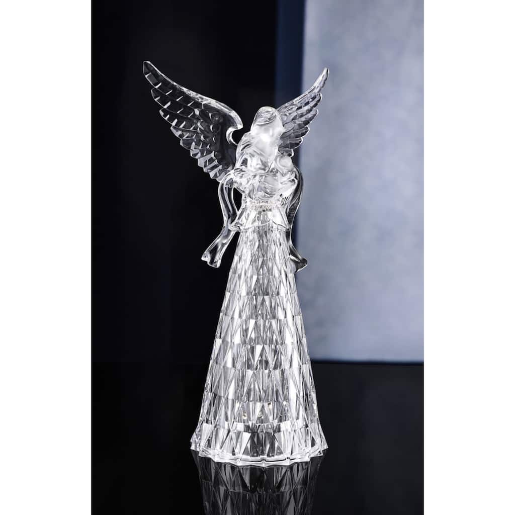 Set of 3 LED Angel With Baby Christmas Tabletop Decorations 13" Clear