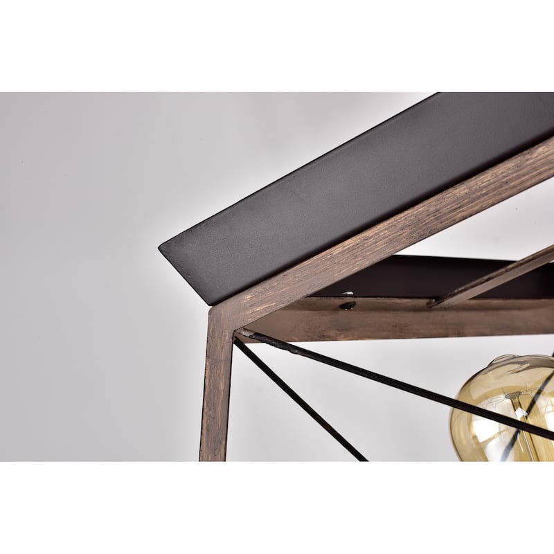 Emmett Oil Rubbed Bronze 4-Light Open-Cage Metal Chandelier