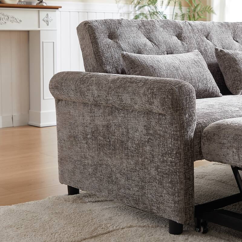 Versatile 2-in-1 Sofa Bed Comfortable Seating with Storage Bag, Sleeper Sofa Couch Loveseat with Pull Out Bed
