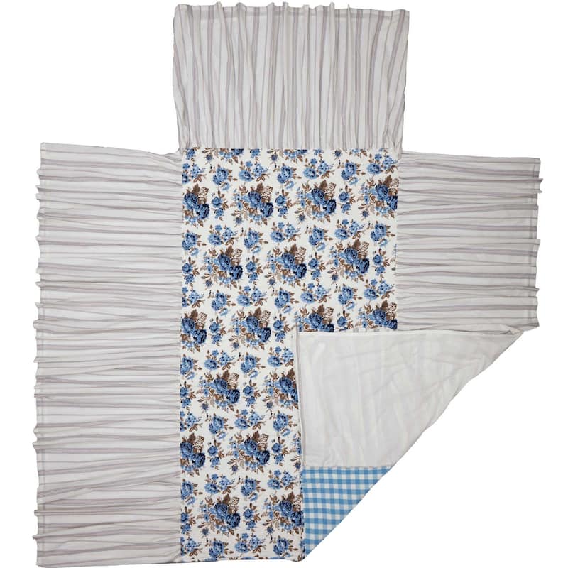 Annie Floral Coverlet- Blue or Portabella