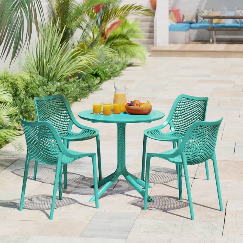 Frond and Form 31.5 Inch Outdoor Round Dining Table