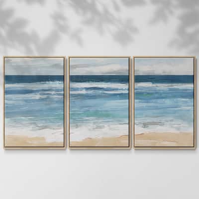 Ocean Waves II - Multi Piece Framed Canvas
