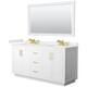 Option White / White Quartz Top / Brushed Gold Hardware