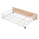 preview thumbnail 12 of 28, Full Over Twin & Twin Bunk Bed, Metal Triple Bunk Bed with Drawers and Guardrails