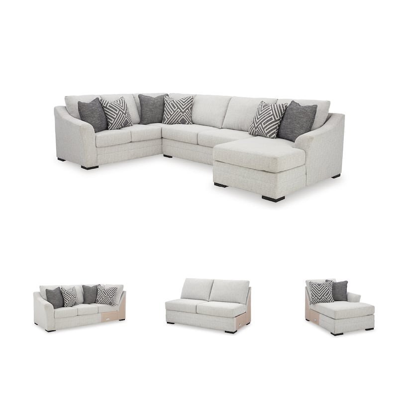 Signature Design by Ashley Koralynn Beige 3-Piece Sectional with Chaise