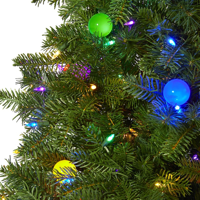 6.5' Montana Mountain Fir Artificial Christmas Tree with 450 Multi Color LED Lights