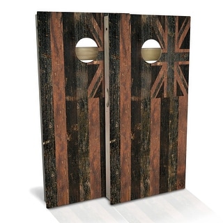 Hawaii Flag Rustic Outdoor Cornhole Board Set