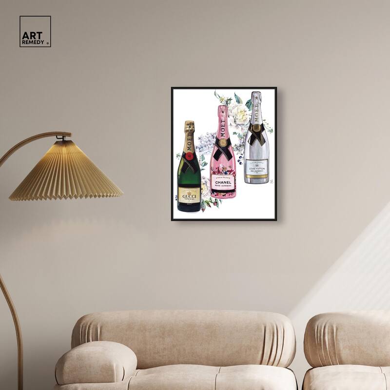 Doll Memories - Champagne Floral Canvas by Art Remedy