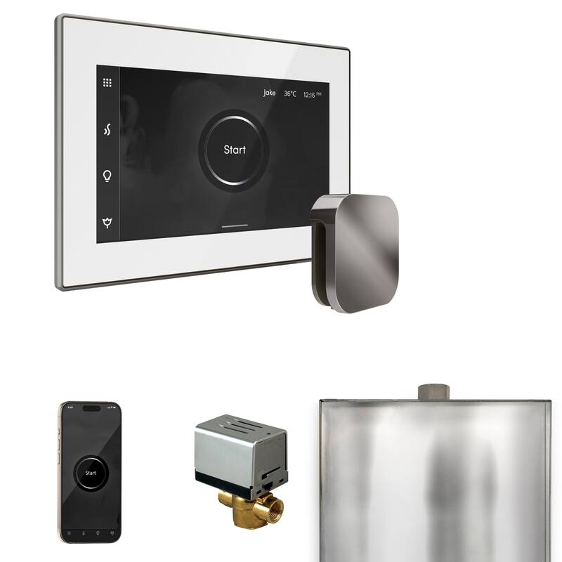 Mr Steam BX Xbutler Package Steam Shower Control Package with Isteamx - White / Brilliant Black