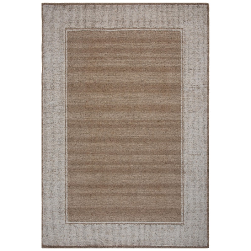 Alora Decor Maude Hand-Tufted Bordered Geometric Beige/Ivory Area Rug