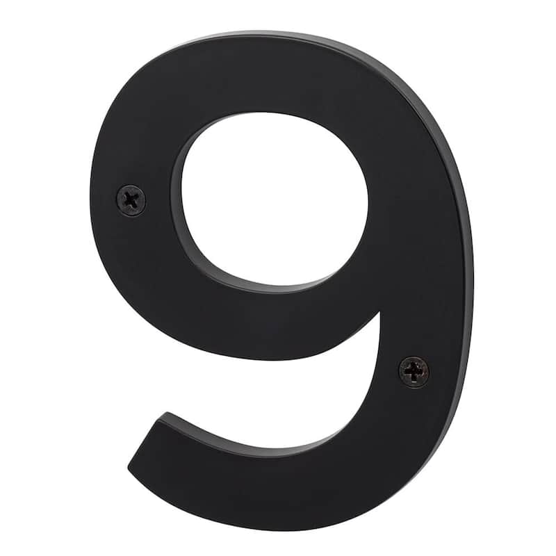 Sure-Loc HN5-9 5" Tall Zinc House Number 9 - Flat Black