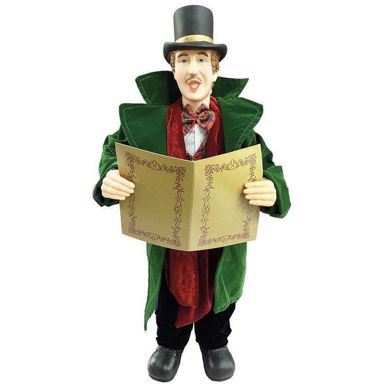 20 inches To 27 inches Dickens Carolers, Set of 4 - red