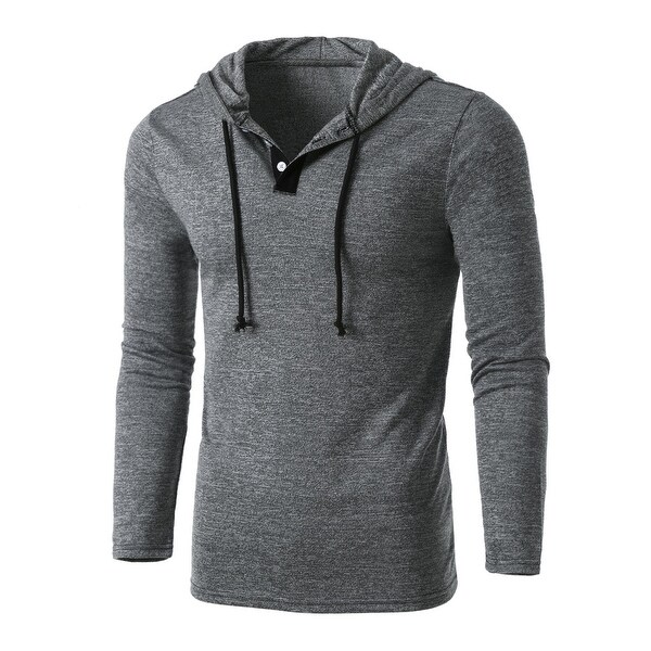 lightweight henley hoodie