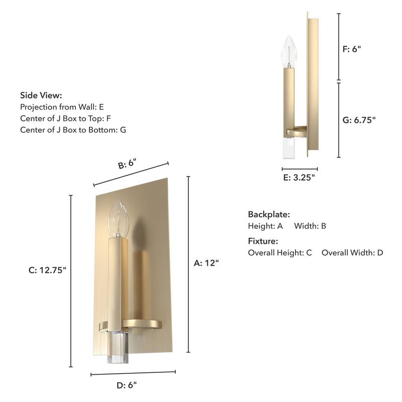 Hunter Sunjai 1-Light Wall Sconce - Candle, Contemporary, Damp Rated!