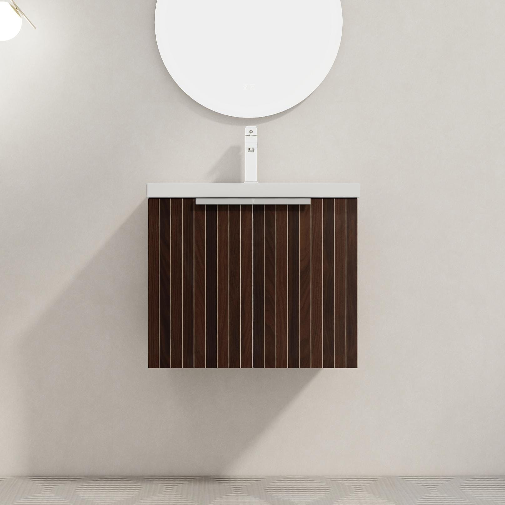Bathroom Vanity With Sink In 24/30/36 Inch, Floating Bathroom Vanity With Soft Close Door