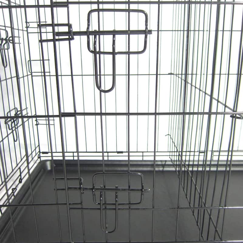 24" to 48" Pet Kennel Cat Dog Folding Steel Crate Animal Playpen Wire Metal