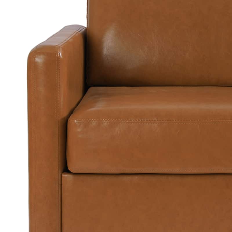 Chenille Leather Modern Swivel Accent Chair