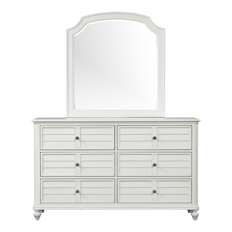 Furniture of America Skye 5-Piece Antique White Wood Panel Bedroom Set