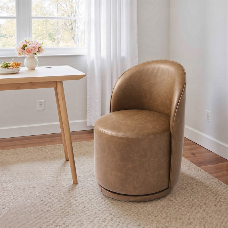 23" W Upholstered Swivel Side Chair for Dining Room, Balcony, Parlour