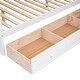 preview thumbnail 16 of 16, Twin-Twin over Full L-Shaped Bunk Bed with 3 Drawers, Portable Desk, Wardrobe, Guardrails & Solid Pine Frame, White
