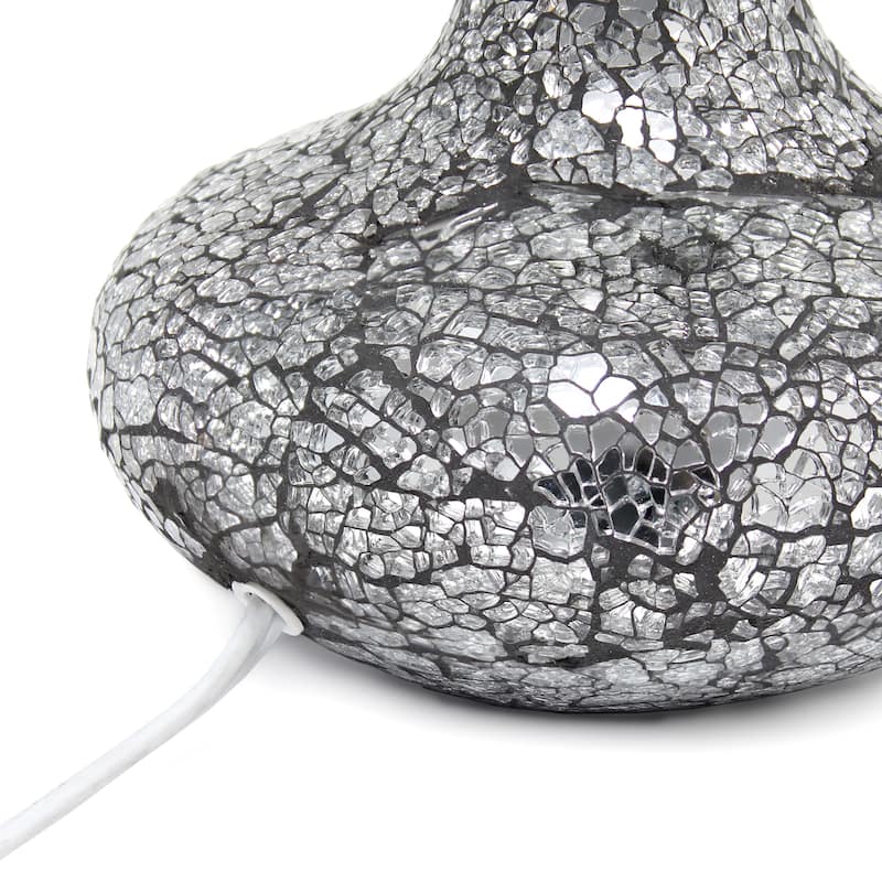 Creekwood Home 14.17" Patchwork Crystal Glass Table Lamp - 14.17