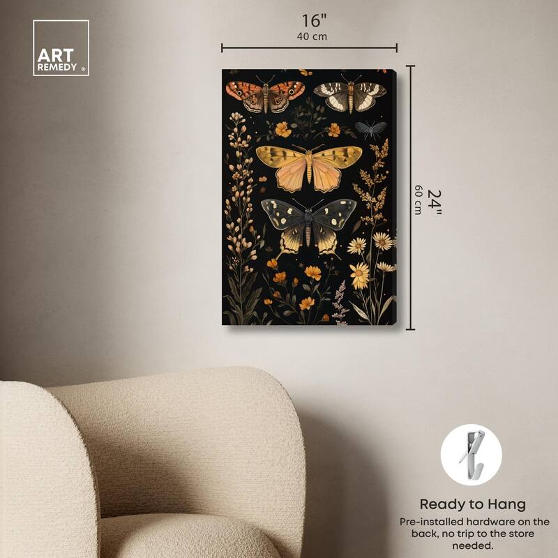 Winged Visitors II Canvas by Art Remedy, Gallery Wrapped