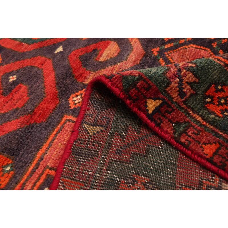 ECARPETGALLERY Hand-knotted Melis Vintage Red Wool Rug - 4'8 x 8'2