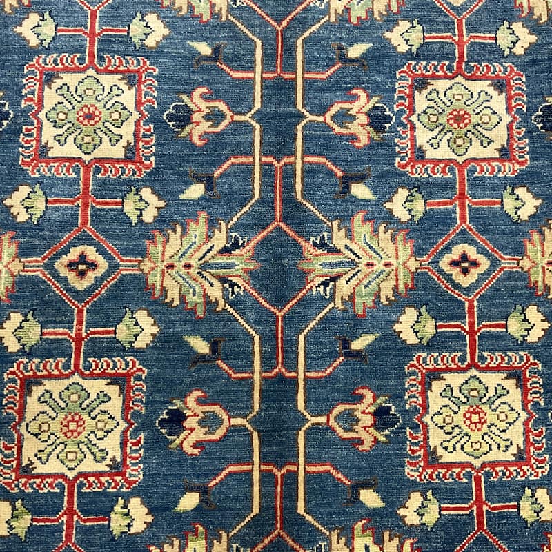 HERAT ORIENTAL Handmade Kazak Vegetable Dye Wool Rug - 5'11" x 8'