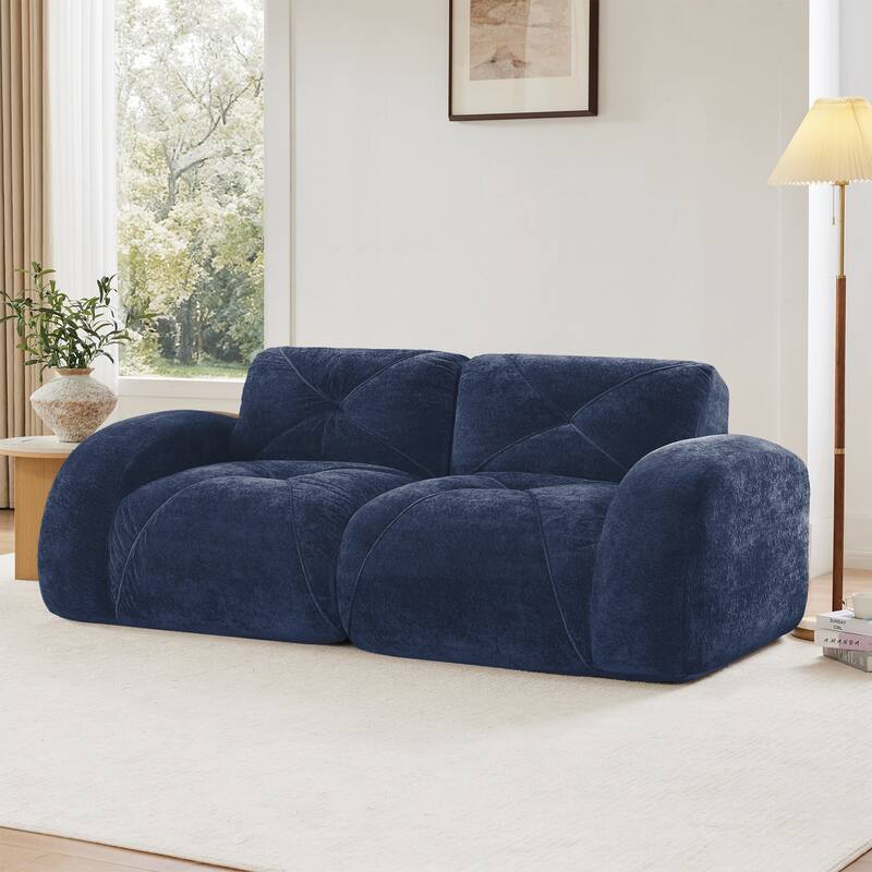 Sofa Couches With boneless Sofa,Soft Velvet Fabric,Bottom Anti-Slip Design