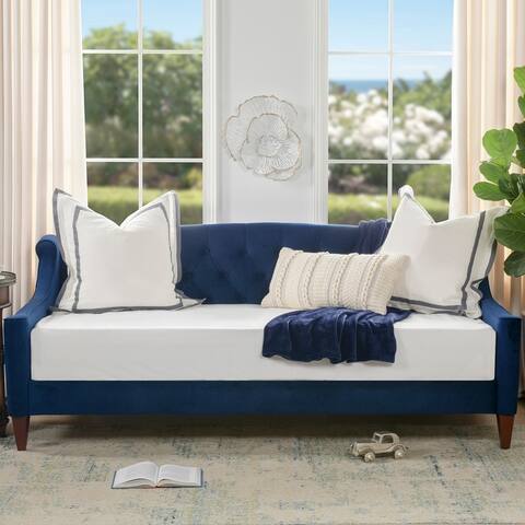 Silver Orchid Performance Fabric Heston Upholstered Tufted Sofa Bed