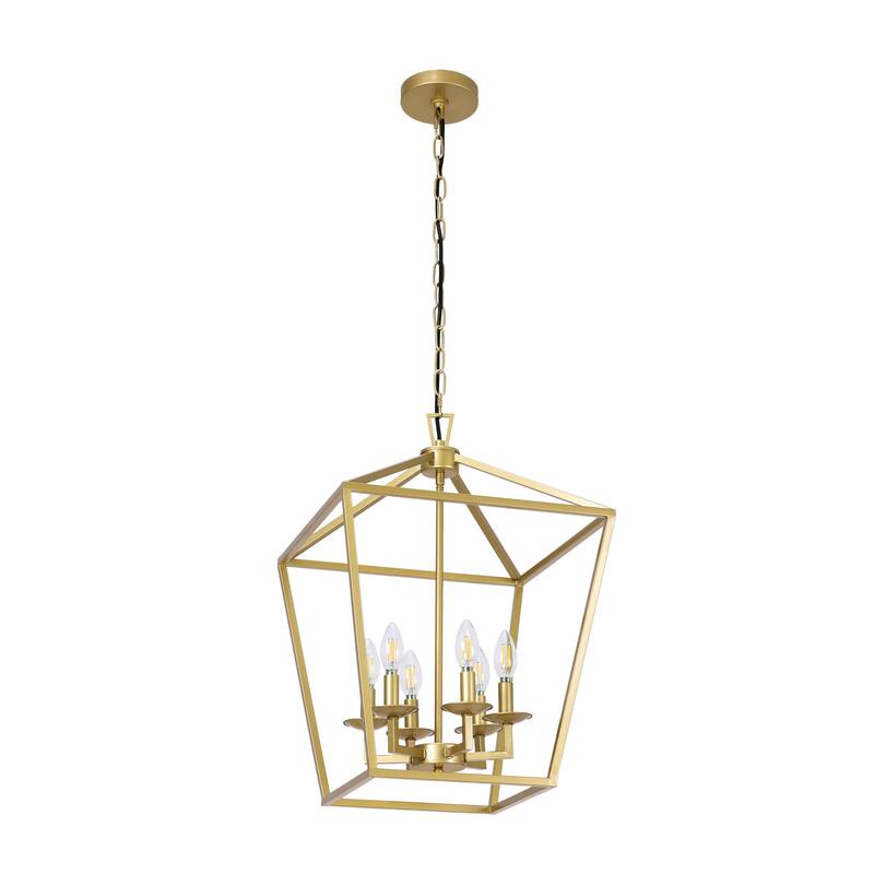 6 Soft Gold Light Pendant - 10.72"x10.72"x24"