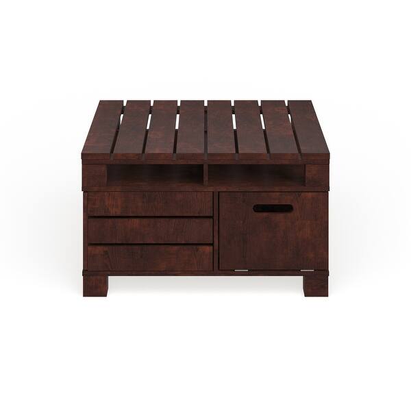 Shop Furniture Of America Masa Vintage Walnut Storage Coffee Table Overstock 22695751