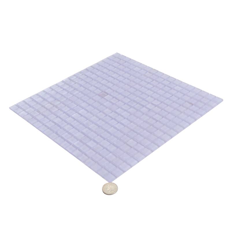 Apollo tile 12" x 12" Skosh Glossy Floral Purple Glass Tile (18.69 sq ft/case) - 20 Pack