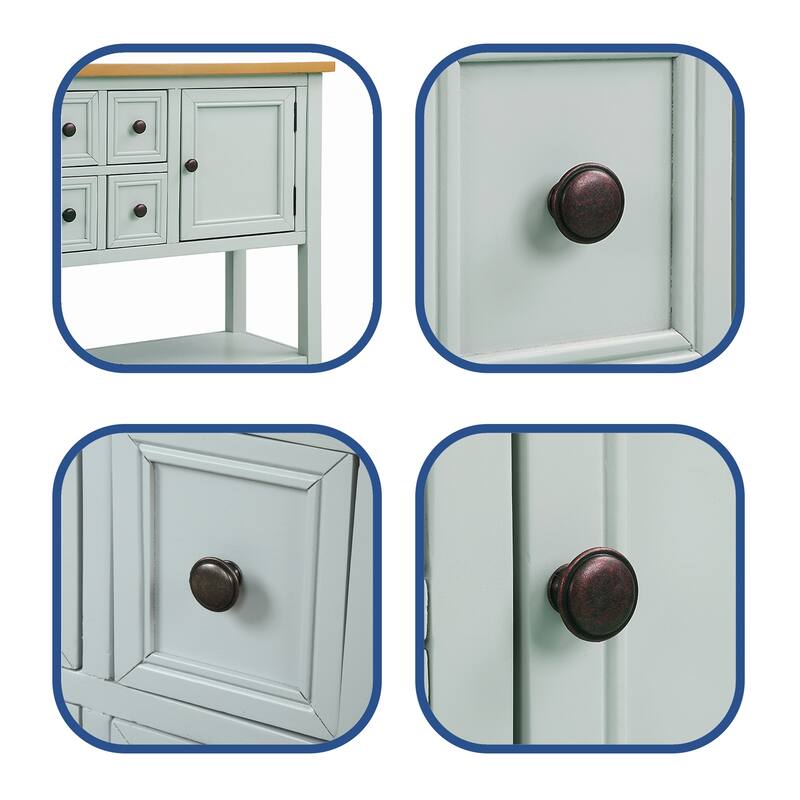 Buffet Sideboard Console Table with Bottom Shelf