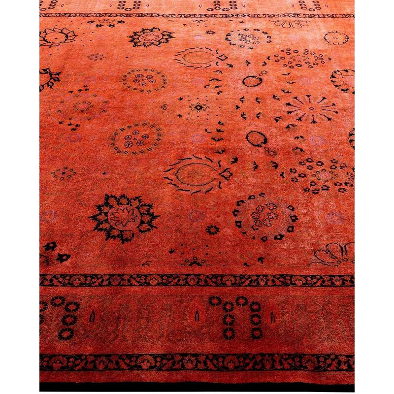 Contemporary Overdyed Wool Hand Knotted Area Rug - 6' 1" x 9' 4"