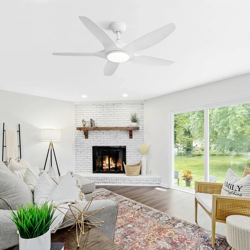 Sofucor Fan 48 Inch Ceiling Fans w/ Lights & Remote Indoor Outdoor Ceiling Fan Energy Saving