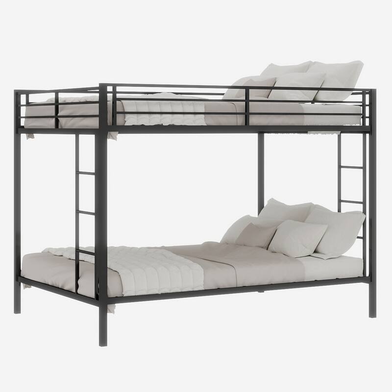 Multi-Functional Metal Bunk Bed, No Box Spring Needed, Bunk Bed Frame for Aldults Dorm Bedroom Guest Room