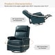 preview thumbnail 26 of 34, Alina Modern 20''w Genuine Leather Swivel Rocker Nursery Manual Recliner Chair with Rolled Arms by HULALA HOME