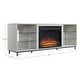 preview thumbnail 3 of 38, Brighton 60 In. Fireplace Storage Media Console Cabinet