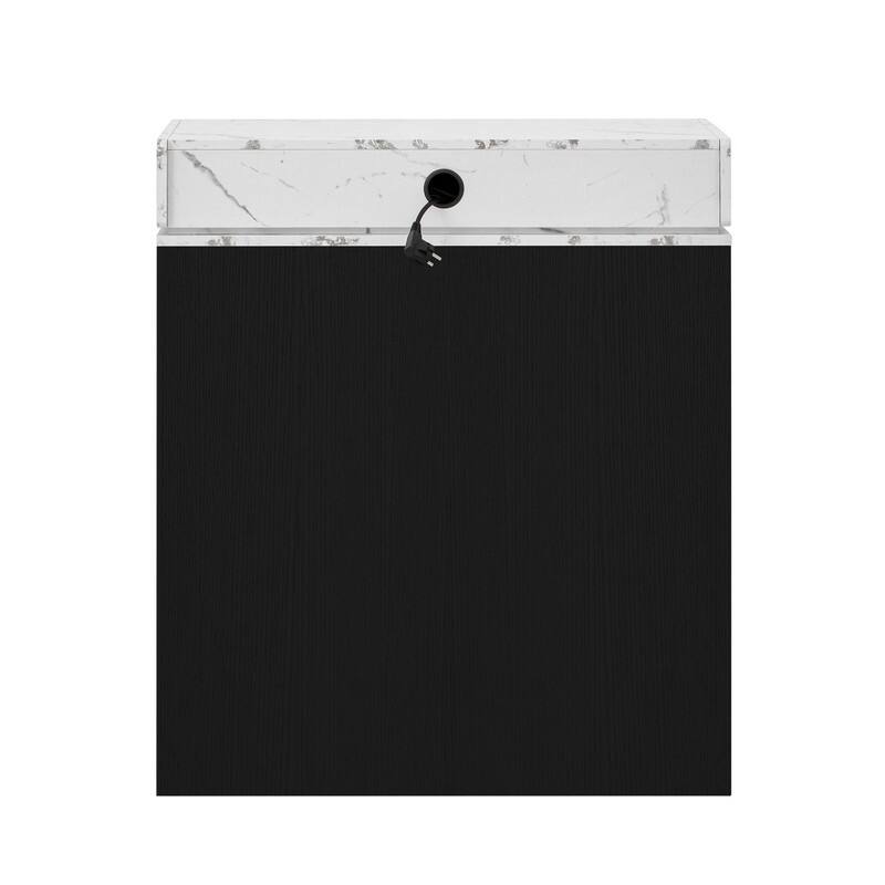 57.7" Kitchen Island with Extendable Top on Wheels, Kitchen Dining Table, Bar Table with Drawers and Power Outlet